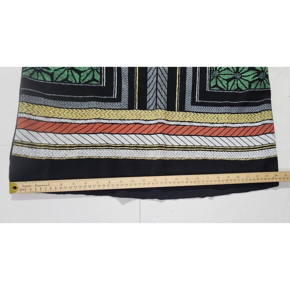 Zara Aztec Metal Tribal Sleeveless Raw Edge Hem Sheath Dress Womens Size XL - Picture 13 of 15